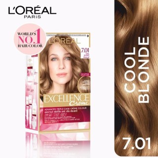 ของแท้ Loreal 7.01 Cool Blond ลอรีอัลปิดผมขาว สีบลอนด์โทนเย็น