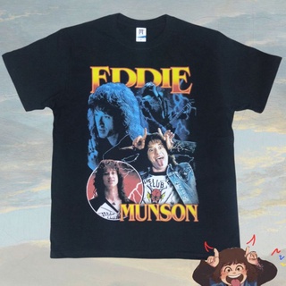 T-shirt  เสื้อยืด พิมพ์ลายภาพยนตร์ Eddie Munson Hellfire Club Stranger Things สําหรับผู้ชาย และผู้หญิงS-5XL