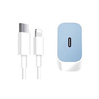 โปรโมชั่น : ชุดชาร์จเร็วสำหรับไอโฟน PD สายชาร์จสำหรับไอโฟน PDหัวชาร์จสำหรับไอโฟน PD USB-C 20W สายชาร์จสำหรับไอโฟน Data Cable หัวชาร์จ PD 20W สำหรับ 12mini1212Pro11x877Pxrxs61313Pro MAX