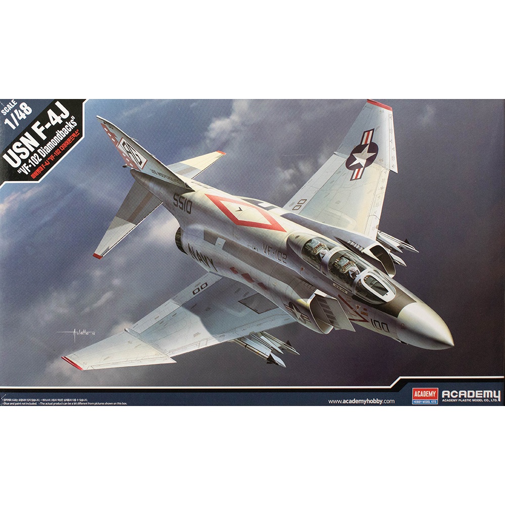 พลาสติก โมเดล ประกอบ ACADAMY MINICRAFT สเกล 1/48 F-4J Phantom II 'VF-102 Diamondbacks' (12323)