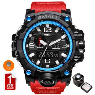 SMAEL นาฬิกาข้อมือผู้ชาย Sport Digital LED รุ่น SM1545 Red)