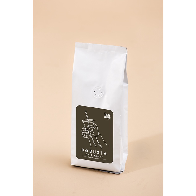 เมล็ดกาแฟโรบัสต้า คั่วเข้ม Robusta Dark Roast (250g)