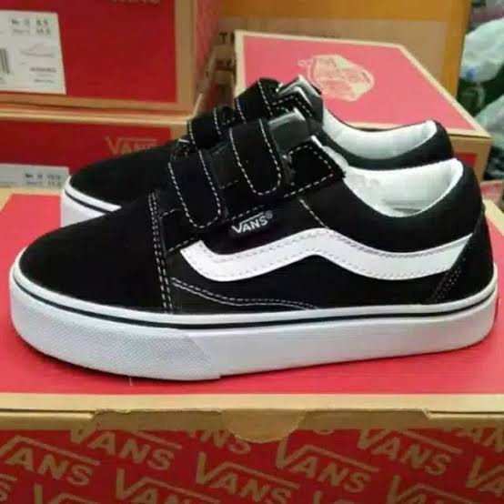 Oldskool Kids baby vans Shoes กาวเกาะอก รองเท้าผ้าใบคลาสสิกแท้ เด็กชายและเด็กหญิง