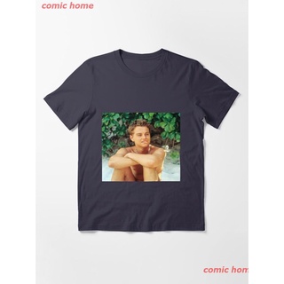 ผ้าฝ้ายแท้star tshirtNew Leonardo DiCaprio Shirt Off Essential T-Shirt เสื้อยืด ดพิมพ์ลาย เสื้อยืดผ้าฝ้าย คอกลม cotton แ