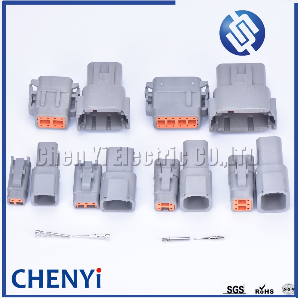 Deutsch DTM ชายหญิงขั้วต่อกันน้ํายานยนต์ปิดผนึกปลั๊ก DTM06-2S DTM06-3SDTM06-4S DTM06-6S DTM06-8S DTM
