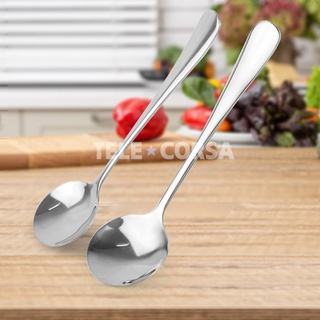   ช้อนสแตนเลส สีเงิน 1 ชิ้น ช้อนสแตนเลสสีเงิน รุ่น Stainless-steel-korea-soup-spoon-00g-GN