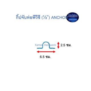 กิ๊ปจับท่อพีวีซี ท่อน้ำไทย (½”) Thai Pipe PVC Anchor ฟ้า 1/2