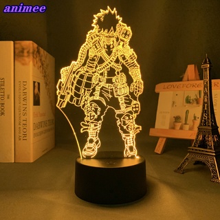 โคมไฟกลางคืน Led ลายการ์ตูนอนิเมะ My Hero Academia Katsuki Bakugo 3d สําหรับตกแต่งบ้าน ห้องนอน ของขวัญวันเกิด