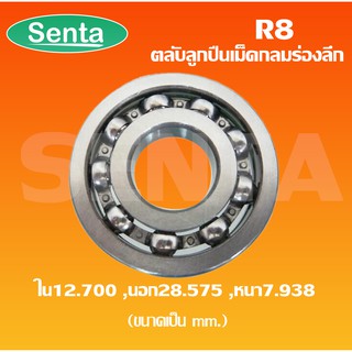 R8 ตลับลูกปืนเม็ดกลม ตลับลูกปืนขนาดเล็ก ขนาดใน12.7 นอก28.575 หนา7.94  แบบไม่มีฝา (Miniature ball bearing)