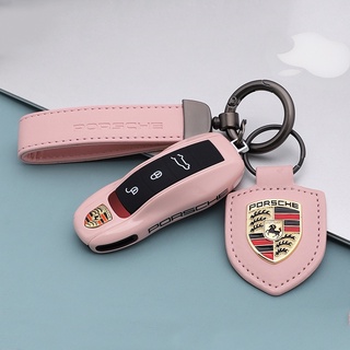 เคสกุญแจรีโมทรถยนต์เหมาะสําหรับ Porsche Key Shell Female Cayenne Macan Panamera 718 911