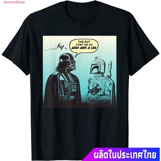 ConverShoes เสื้อยืดยอดนิยม Star Wars Funny Darth Vader And Boba Fett Comic T-Shirt Popular T-shirts