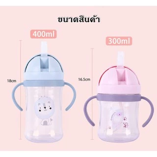 แก้วน้ำ แก้วน้ำเด็กหัดดื่ม ลายการ์ตูน ขนาด 250 ml.TPK-69