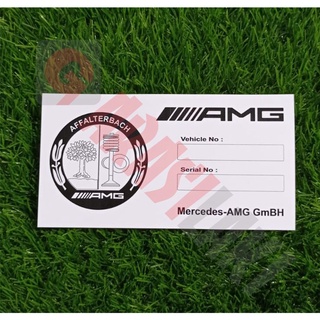 สติกเกอร์ AMG GMBH BARCODE TEMPEL สําหรับติดตกแต่งกระจก