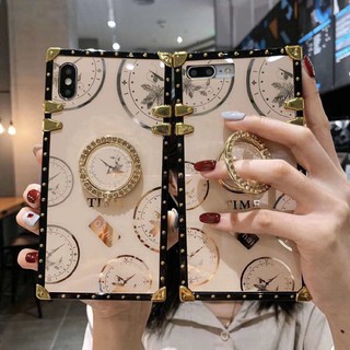 เคสโทรศัพท์มือถือกระจก ทรงสี่เหลี่ยม ลายนาฬิกา สําหรับ Vivo Y31 Y20i V20 Y15S Y19 Y11 Y15 Y17 V19 neo Y30 V15 S1 V17 PRO V11 Y91 Y91C