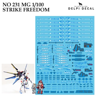 ดีคอลน้ำ [DELPI] 231 MG STRIKE FREEDOM 1/100 WATER DECAL