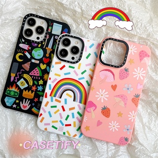 พร้อมส่ง CASETiFY 【เห็ดสายรุ้ง ฤดูร้อน】เคสซิลิโคน TPU นิ่ม กันกระแทก คุณภาพสูง สําหรับ iPhone 13 Pro MAX 12 11 Pro MAX XR X XS MAX 7 8 Plus