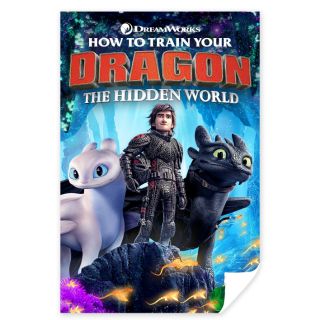 HOW TO TRAIN YOUR DRAGON 3 THE HIDDEN WORLD MOVIE POSTER-โปสเตอร์หนัง โปสเตอร์ภาพยนตร์ โปสเตอร์แปะผนัง