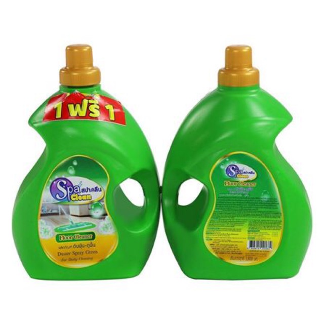 SPA CLEAN น้ำยาดันฝุ่นพื้น SPA CLEAN GREEN 3,800 มล.ซื้อ1 แถม 1