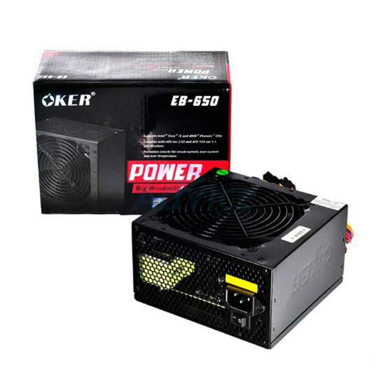 PSU Oker EB-650W Atx ของมือสอง ซื้อจาก Advice(สินค้ามีกล่อง)