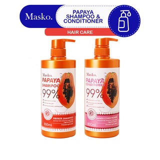 Masko. New Papaya Extract Shampoo and Conditioner Hair Moisturizer Anti dandruff 800ml