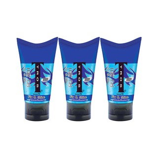 ถูกที่สุด✅  ทรอส เจลแต่งผม ฟิกซ์แอนด์ไชน์ ขนาด 45 กรัม แพ็ค 3 หลอด Tros Hair Gel Blue 45 g x 3