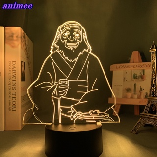 โคมไฟตั้งโต๊ะ Led ลายอนิเมะ Avatar The Last Airbender Uncle Iroh 3d ของขวัญวันเกิด สําหรับตกแต่งห้องนอน