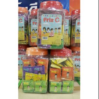 FRIZ-C วิตมินซีคละรส บรรจุ100ซอง/กระปุก(1ซองมี10เม็ด)