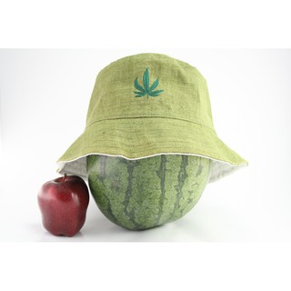 สินค้าราสต้า Bucket Hat Green Kaki  Leaf หมวกทรงบ็อบผลิตจากใยธรรมชาติ RASTA BOB HAT สีเขียว