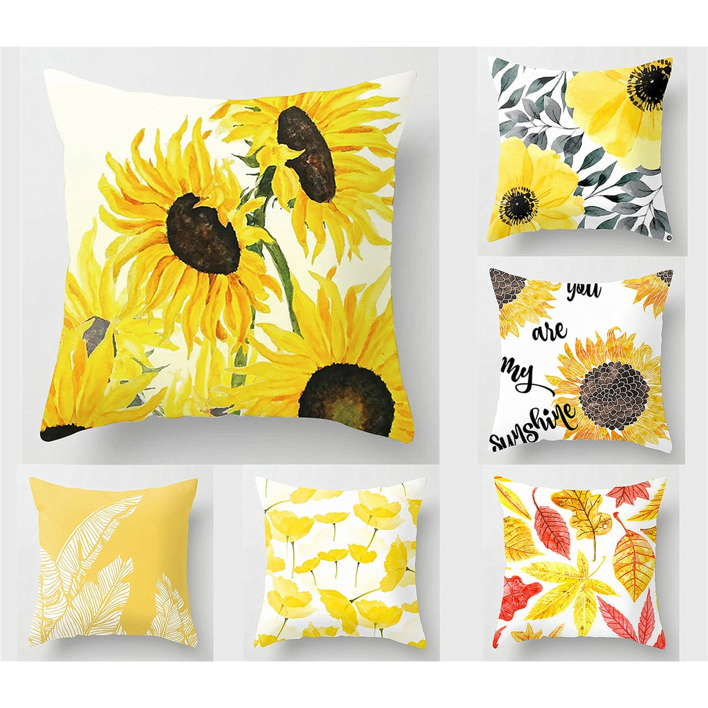 <COD>Sunflower pillow case40×40,45×45,50×50,60×60,Home Beddings cushion pillows.