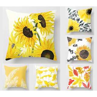 &lt;COD&gt;Sunflower pillow case40×40,45×45,50×50,60×60,Home Beddings cushion pillows.