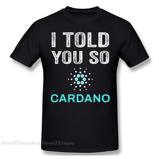 [COD]Summwe เสื้อยืดแขนสั้น พิมพ์ลาย Cardano Coin ADA Cryptocurrency สีดํา แฟชั่นสําหรับผู้ชายS-5XL