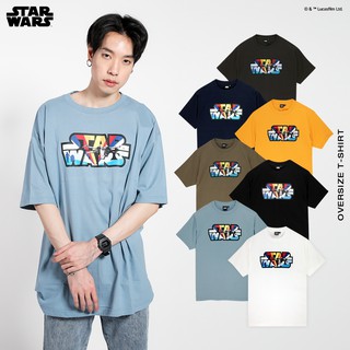 Star Wars Logo Oversize T-shirt เสื้อยืดโอเวอร์ไซส์ สตาร์วอร์ส FT0320-070-076 (Shopohlunla)