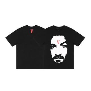 [S-5XL]เสื้อยืดแขนสั้นลําลอง คอวี ผ้าฝ้าย พิมพ์ลาย Vlone ทรงหลวม เหมาะกับฤดูร้อน สไตล์คลาสสิก สําหรับผู้ชาย และผู้หญิง