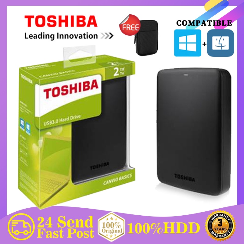 100% Brand New！！HARD DISK EXTERNAL TOSHIBA 2TB 500GB 1TB CANVIO READY