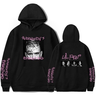 เสื้อยืด มีฮู้ด พิมพ์ลายโลโก้ Lil Peep Kpop สําหรับผู้ชาย GT