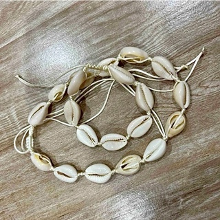 𝐴𝑆𝐻𝐼𝑅𝐴 (cowrie shell) เซ็ทสร้อยหอยเบี้ย/โชกเกอร์หอยเบี้ย ปรับขนาดความยาวได้ สร้อยหอยเบี้ย สร้อยใส่ไปทะเล สร้อยหอยมุก