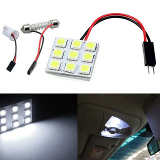 [มีส่วนลด]ไฟ LED ห้องโดยสาร แปลงใส่รถได้ทุกรุ่น แบบ 9 ดวง 12V