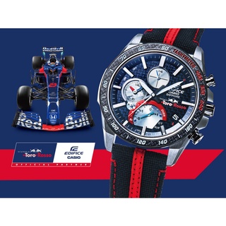 CASIO EDIEFIC Limited Edition 2019 รุ่น EQB-1000TR-2A SCUDERIA TORO ROSSO Bluetooth + Tough Solar แซฟไฟร์