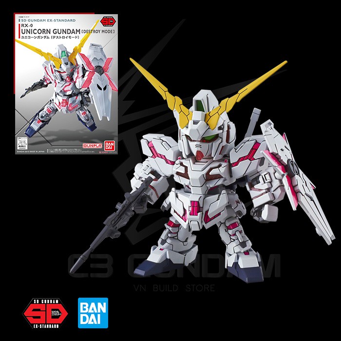 SD EX RX-0 UNICORN GUNDAM ASSEMBLY รุ่น (โหมดทําลาย) SDEX BANDAI GUNDAM UC