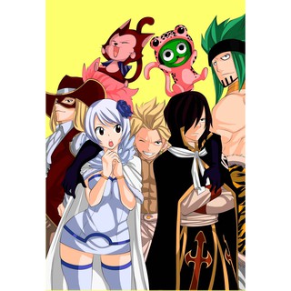 โปสเตอร์ Fairy Tail แฟรี่เทล ศึกจอมเวทอภินิหาร การ์ตูน ญี่ปุ่น Poster ของขวัญ โปสเตอร์สำหรับเด็ก Japan Anime FairyTail