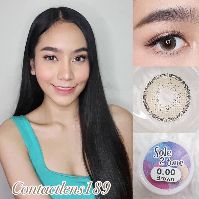 💕lovelylens คอนแทคเลนส์ sole2t gray,brown