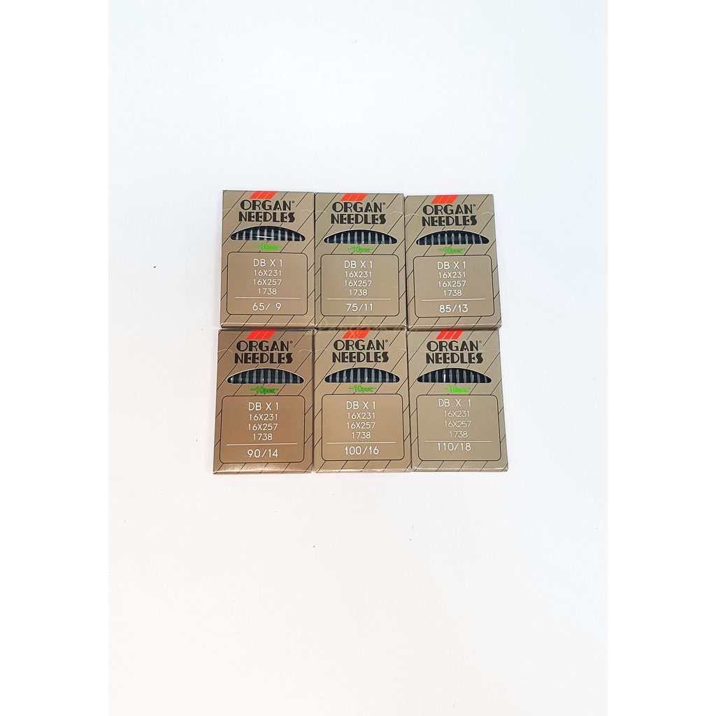 เข็มติดจักร เข็มจักรอุตสาหกรรม DB ห่อสีเทา อย่างดี ยี่ห้อ Organ เบอร์ 9, 11,13,14,16,18 ของแท้ 100%