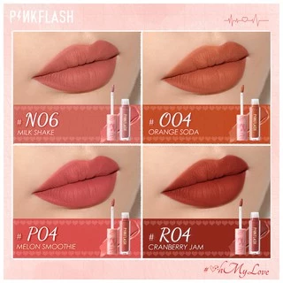 Pinkflash ลิปสติกเนื้อแมทกันน้ําติดทนนาน