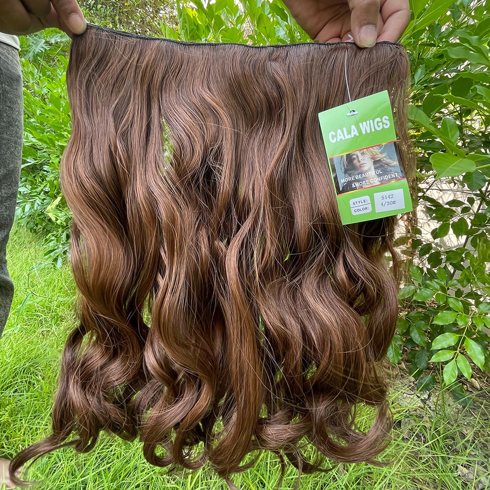 แฮร์พีช hairpiece  แฮร์พีชcalawigsราคาส่ง รหัส5142กว้าง26cmยาว40cm ชิ้นหนาพิเศษไหมด้านเหมือนผมจริง แฮร์พีชลอนสั้นหนาสวย