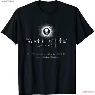 Appes Store Cartoon Death Note How To Use It T-Shirt เสื้อยืดอนิเมะ