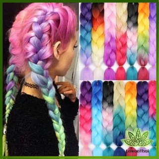 Lawan ผมเปีย ไหมถักผม สีทูโทน แอฟริกันเดรดล็อกส์   wig braids