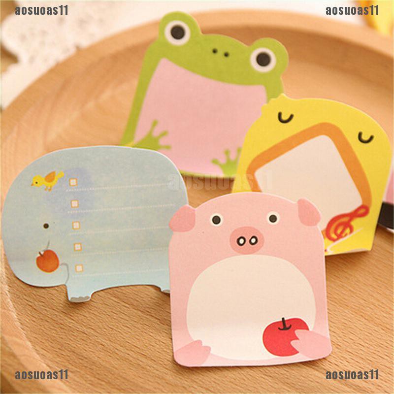 【aosu•OAS】8Pcs Animal Cat Panda Cute Kawaii Sticky Notes Memo Pad ...