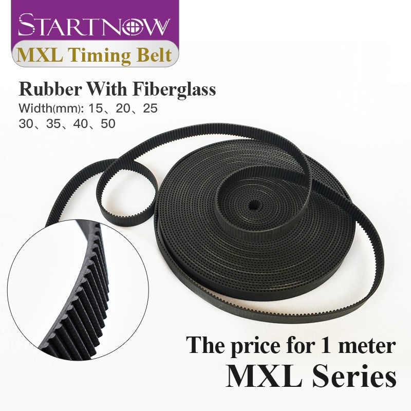 Startnow MXL-5 Timing Belt กว้าง 5 10 15 มม.MXL 2 มม.Pitch Open-Ended Transmission เข็มขัดยางสําหรับ CO2 เลเซอร์แกะสลักเครื่อง