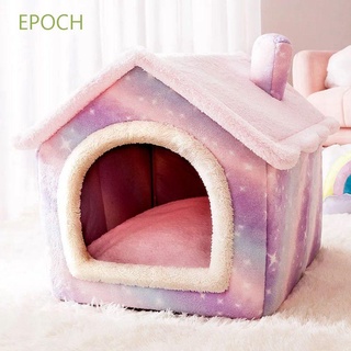 Epoch บ้านสุนัขแมวทําความสะอาดได้พับเก็บได้หลากสีสําหรับสุนัขแมวขนาดเล็ก