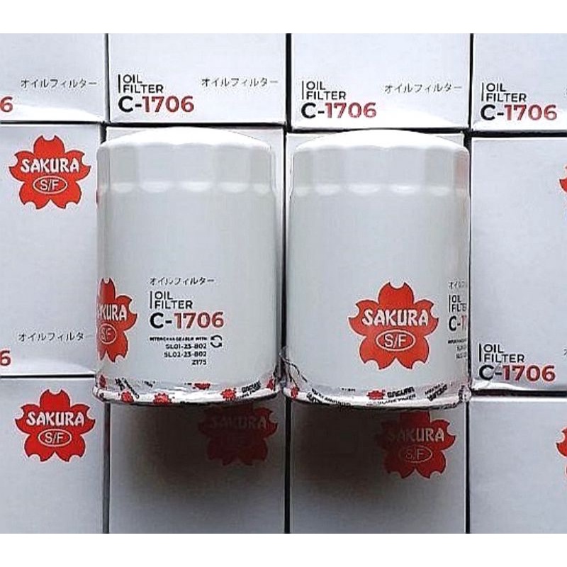 Hino Dutro 300/ กรองน้ํามันเครื่อง Mitsubishi S6S รหัส C-1706 FJ-3018 4183853 ST10729 15613-E0080 32